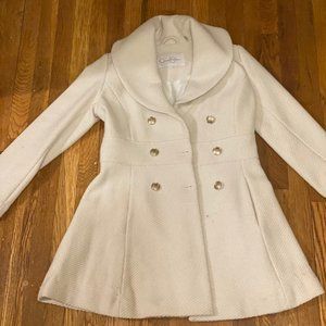 Jessica Simpson Cream Dress Coat
